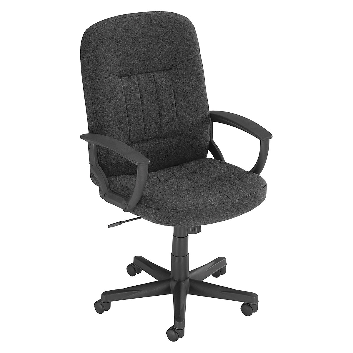 Hague Executive Office Chair, Hague Executive Office Chair, Hague Charcoal Fabric Executive Chair with Fixed Arms 1000h x 665w x 685d mm | Black | 120 KG Weight Capacity | 8 Hours Usage-0