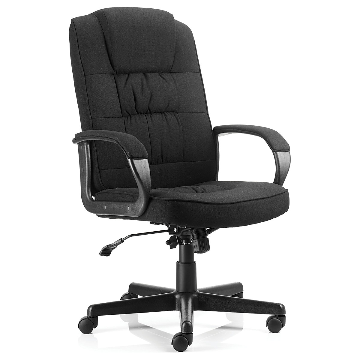 Moore Executive Office Chair, Moore Executive Office Chair, Moore Executive Chair Black Fabric with Arms 1130h x 680w x 680d mm | Black | 125 KG Weight Capacity | 8 Hours Usage-0