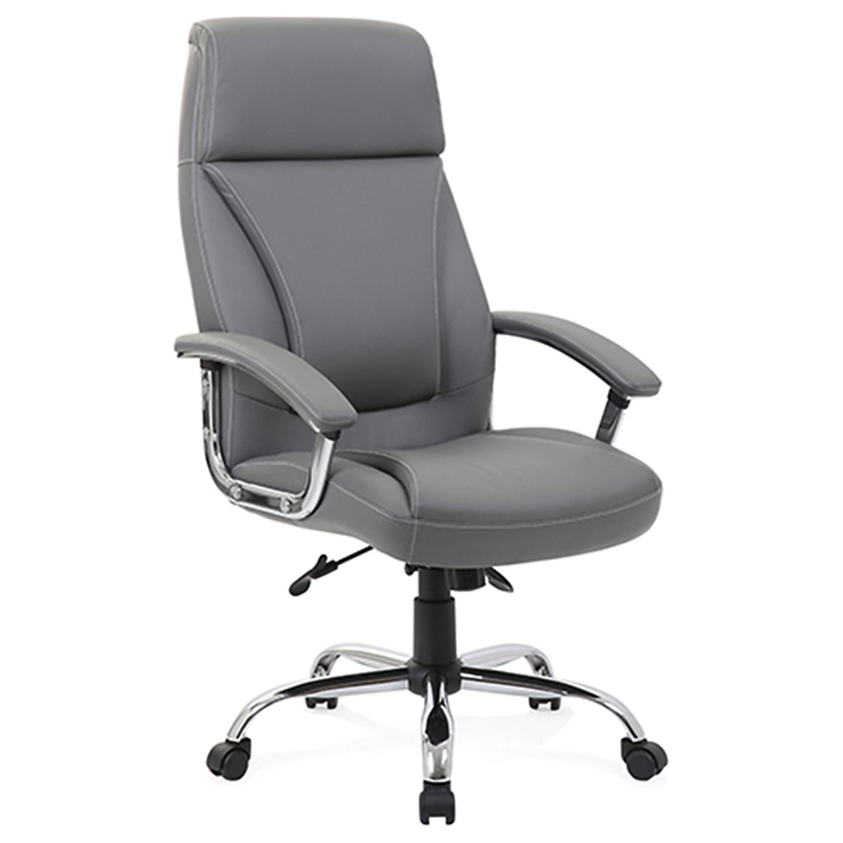 Penza Executive Office Chair, Penza Executive Office Chair, Penza Executive Grey Leather Chair 1200h x 650w x 690d mm | Grey | 110 KG Weight Capacity | 8 Hours Usage-0