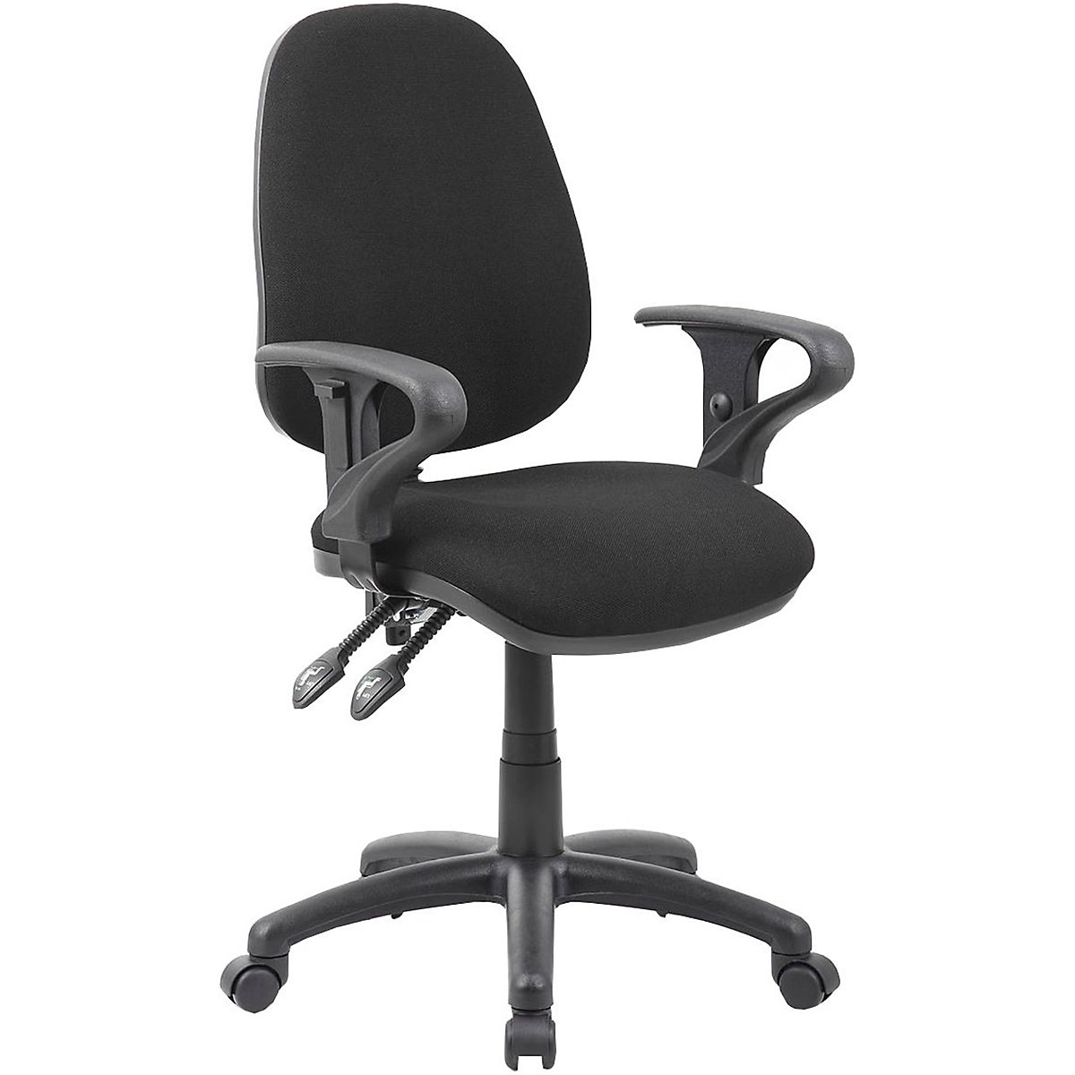 Comfort Ergo 2-Lever Operator Chairs, Comfort Ergo 2-Lever Operator Chairs, Comfort Ergo 2-Lever Operator Chair | Black | Adjustable Arms | Black Base | Assembled-2