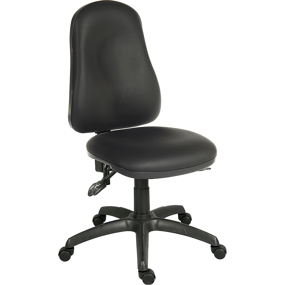 Ergo Comfort Air Black PU Chair, Ergo Comfort Air Black PU Chair, Ergo Comfort PU Black High Back Executive Operator Chair | 1090h x 500w x 500d mm | Black PU | 150kg Weight Capacity | 24 Hours Usage-0