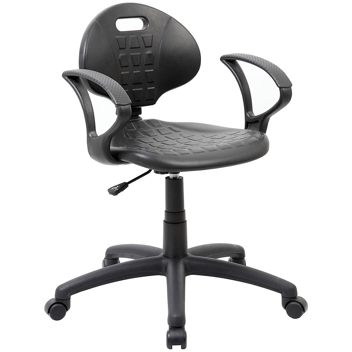 Industrial Poly Operator Chair, Industrial Poly Operator Chair, Industrial Poly Operator Chair | Black | Fixed Arms-0