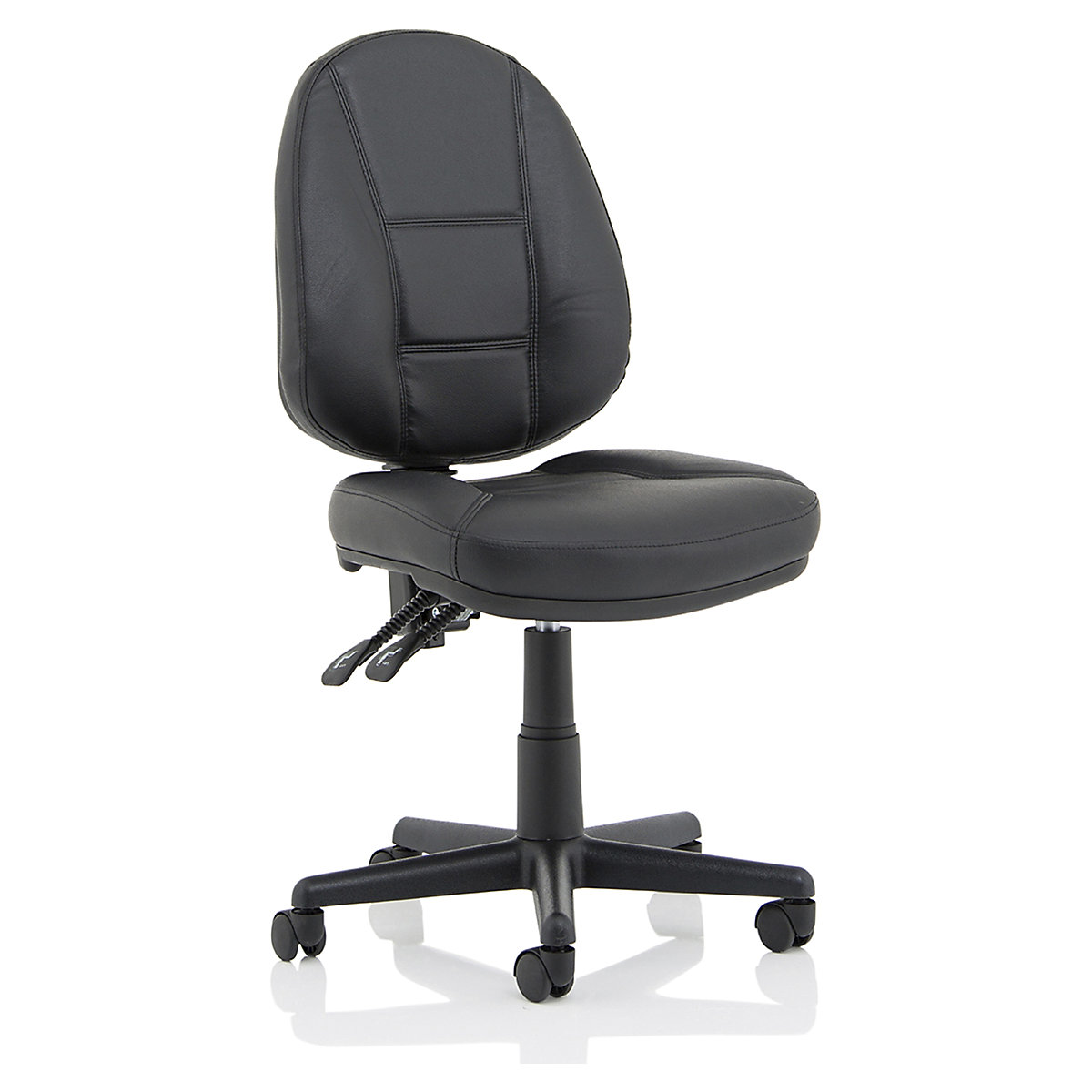 Jackson Leather Operator Chairs, Jackson Leather Operator Chairs, Jackson | Leather High Back Executive Chair | 930 x 630 x 580 mm | Black | 120KG Weight Capacity | 8 Hours Usage-0