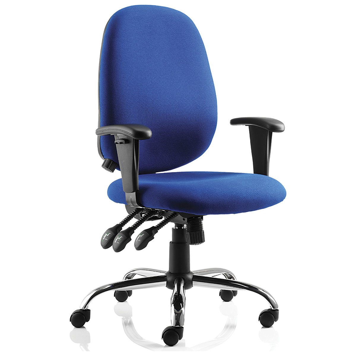 Lisbon Operator Task Chairs, Lisbon Operator Task Chairs, Lisbon | Task Operator Chair | 1040-1240 x 650 x 650 mm | Blue | 125KG Weight Capacity | 8 Hours Usage-1