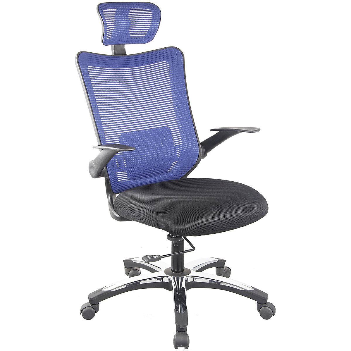 Optima Mesh Office Chair, Optima Mesh Office Chair, Optima Mesh Office Chair with Headrest | Blue Back-3