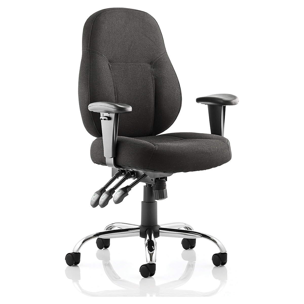 Storm Task Operator Chairs, Storm Task Operator Chairs, Storm | Task Operator Chair | 1050 x 690 x 650 mm | Black Fabric | 125KG Weight Capacity | 8 Hours Usage-0