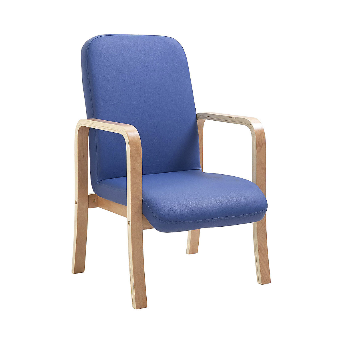 Oxford Wooden Frame Vinyl Reception Chair With Arms (Product illustration 2)-1