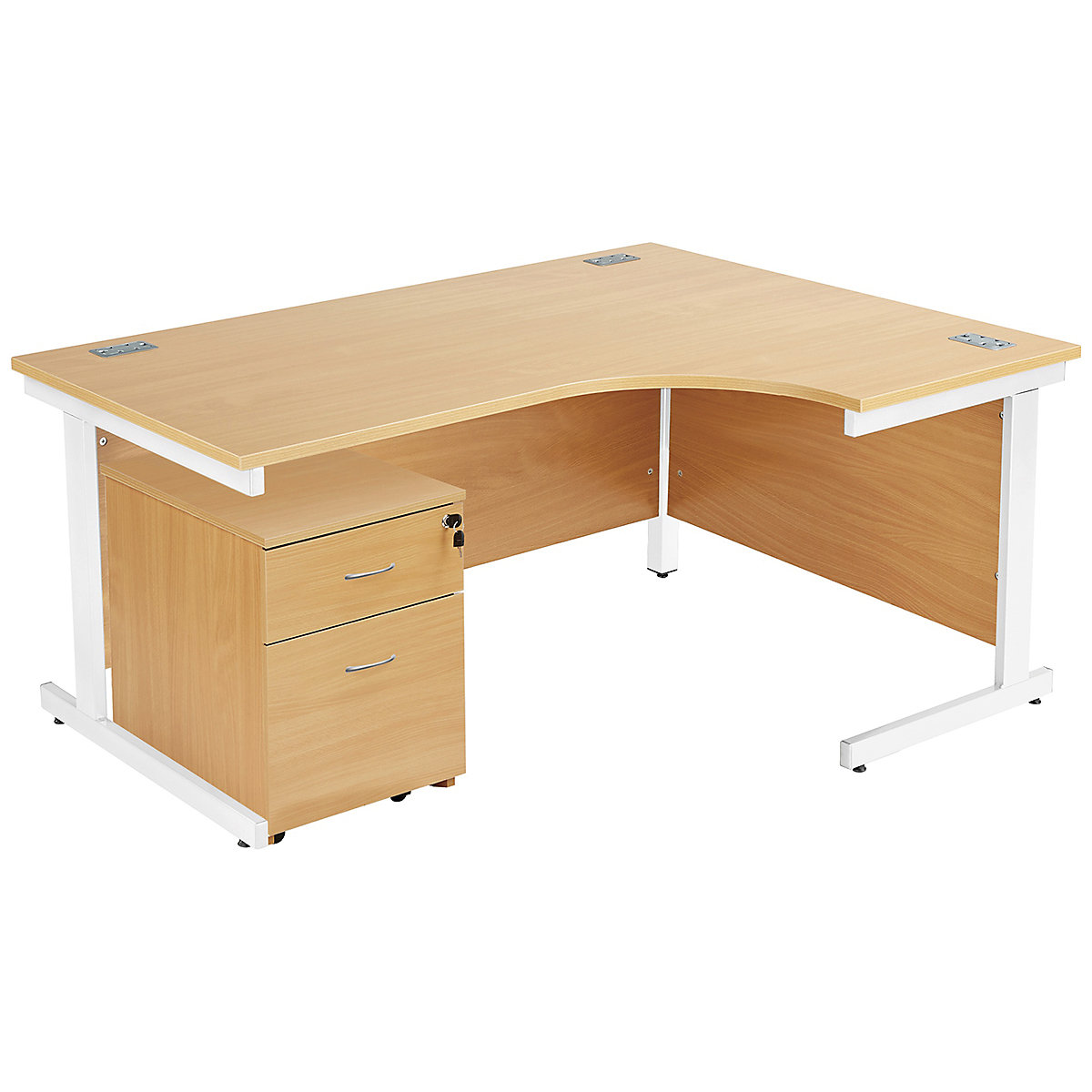 Commerce II Ergonomic Desks With Mobile Pedestal (Product illustration 2)-1