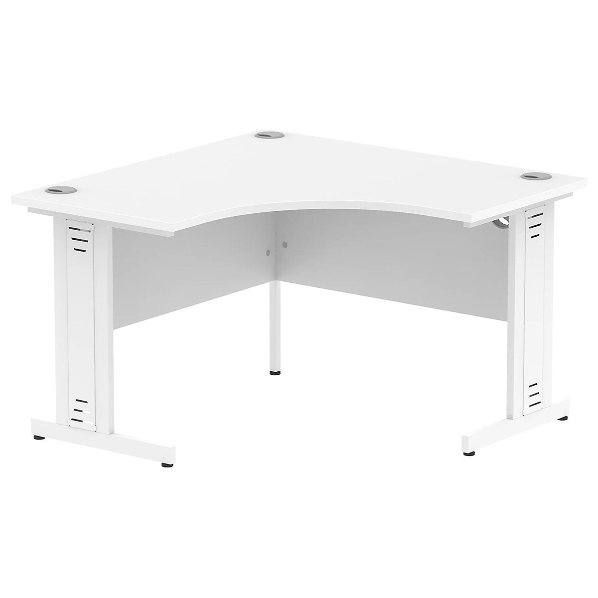 InterAct Corner Cable Managed Desks, InterAct Corner Cable Managed Desks, InterAct Corner Cable Managed Desks 730h x 1200w x 600d mm | White | White Legs-3