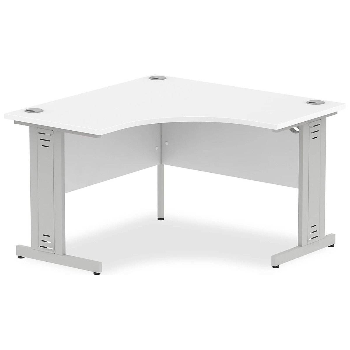 InterAct Corner Cable Managed Desks, InterAct Corner Cable Managed Desks, InterAct Corner Cable Managed Desks 730h x 1200w x 600d mm | White | Silver Legs-4