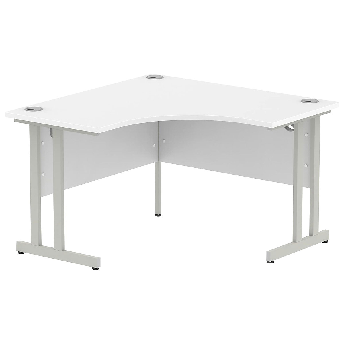 InterAct Corner Cantilever Desks, InterAct Corner Cantilever Desks, InterAct Corner Cantilever Desks 730h x 1200w x 600d mm | White | White Legs-1