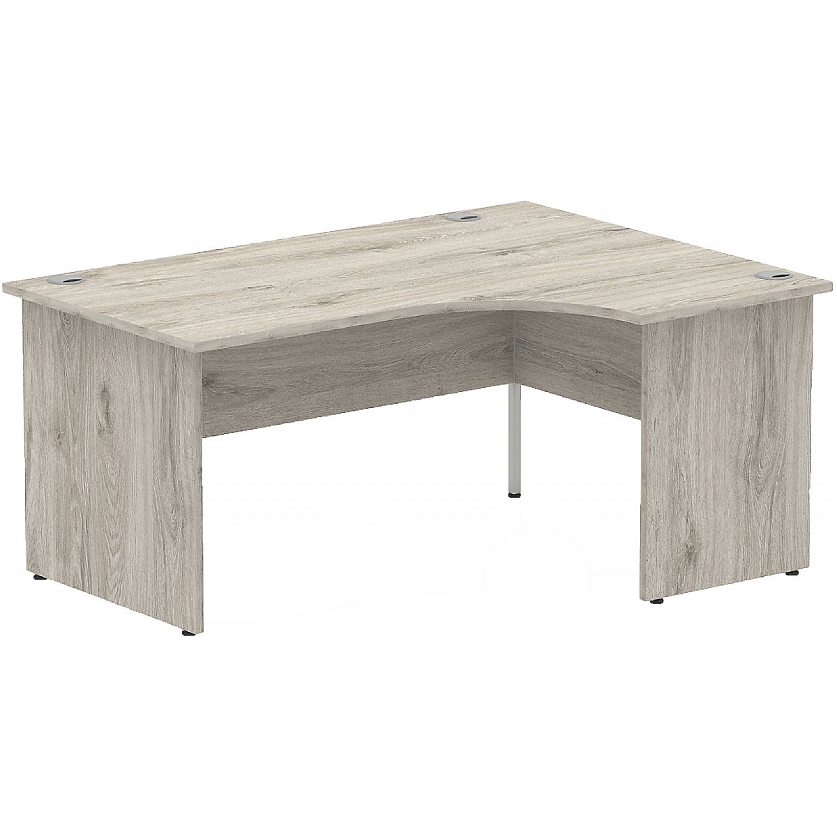 InterAct Ergonomic Panel End Desks, InterAct Ergonomic Panel End Desks, InterAct Ergonomic Panel End Desks 730h x 1400w x 1200/800d mm | Grey Oak | Right Hand-1