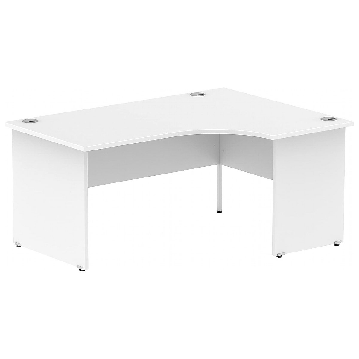 InterAct Ergonomic Panel End Desks, InterAct Ergonomic Panel End Desks, InterAct Ergonomic Panel End Desks 730h x 1400w x 1200/800d mm | White | Right Hand-3