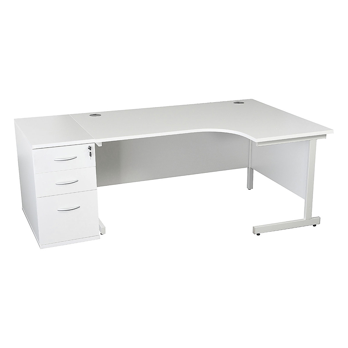 Karbon K1 Ergonomic Cantilever Office Desks With 800D Desk End Pedestal (Product illustration 3)-2