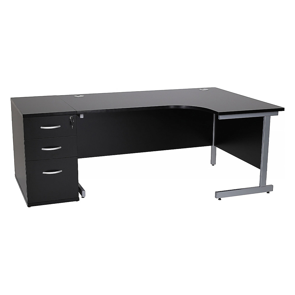 Karbon K1 Ergonomic Cantilever Office Desks With 800D Desk End Pedestal (Product illustration 4)-3