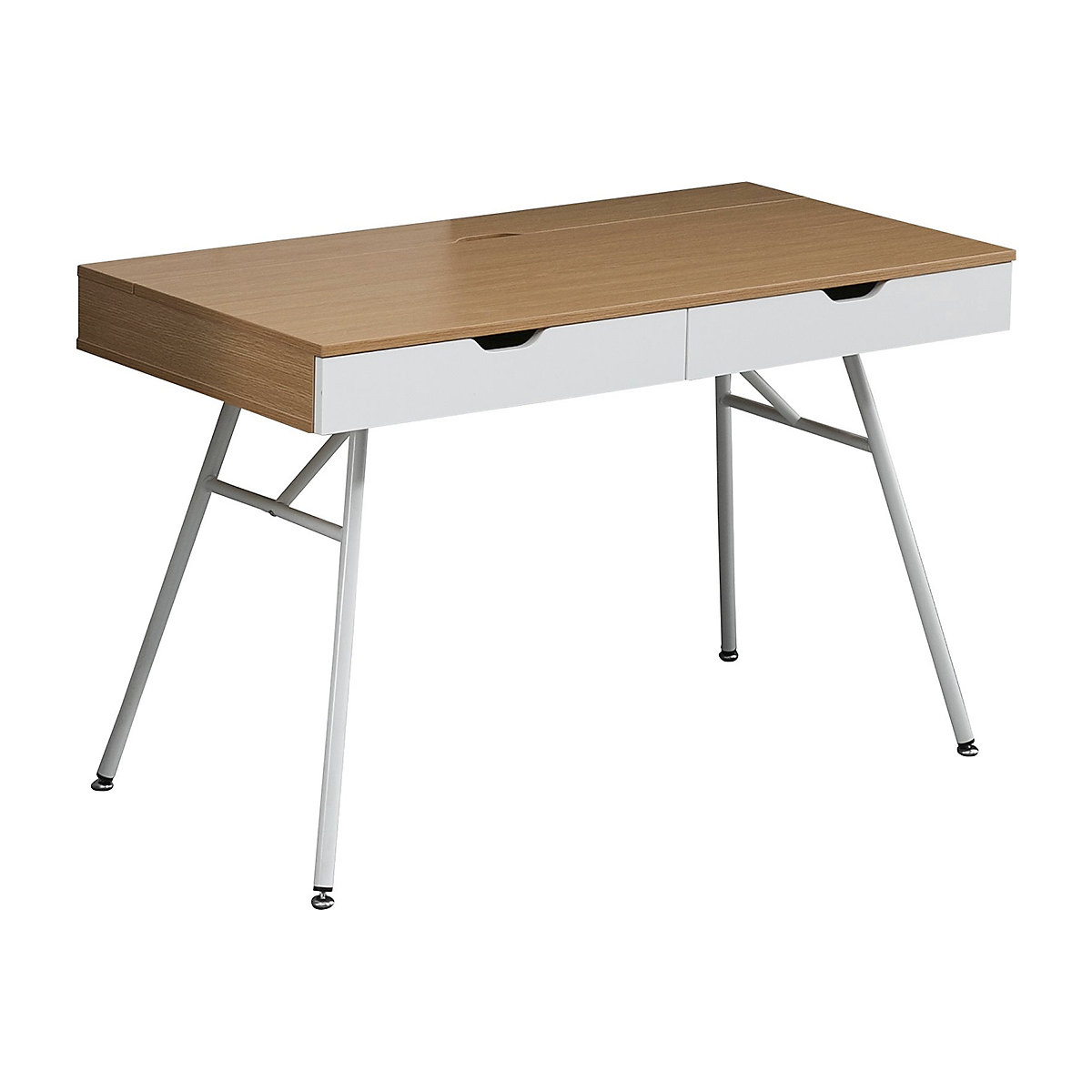 Aspyre A-Frame Modern Home Office Desk, Aspyre A-Frame Modern Home Office Desk, Aspyre A-Frame Modern Home Office Desk | 750h x 1200w x 600d mm | Oak | White Drawer-0