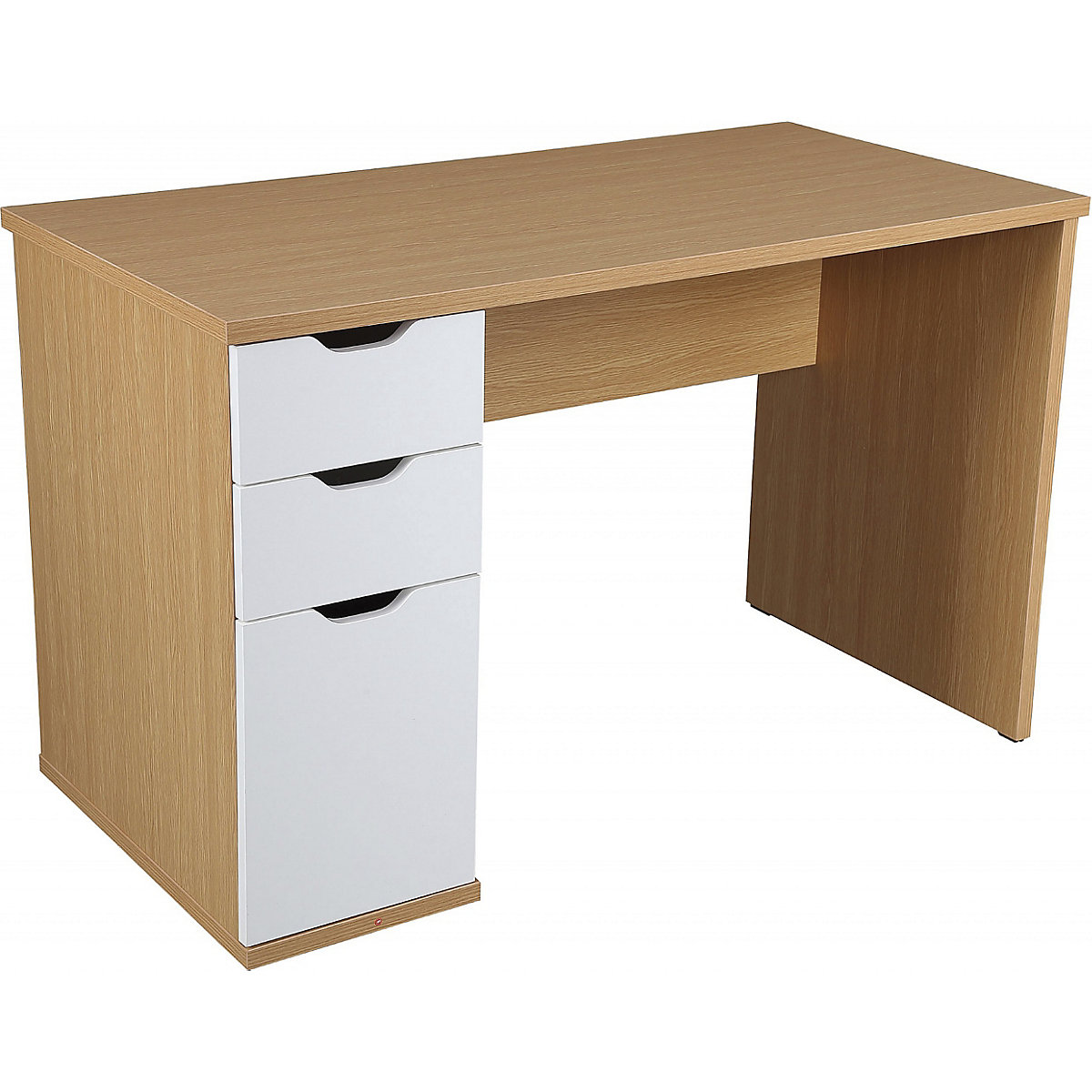 Aspyre Uno At Home Office Desk, Aspyre Uno At Home Office Desk, Aspyre Uno At Home Office Desk | 740h x 1200w x 600d mm | Oak | White Drawers-0