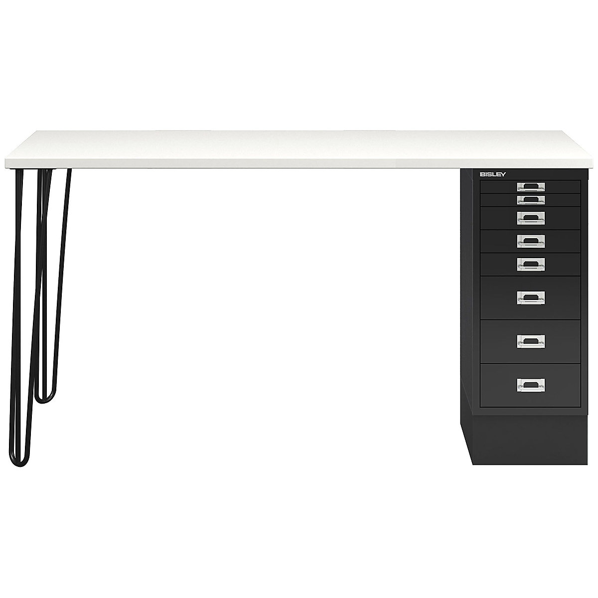 Bisley MultiDesk With Multidrawer, Bisley MultiDesk With Multidrawer, Bisley MultiDesk With Multidrawer | 1050mm | White - Black-0
