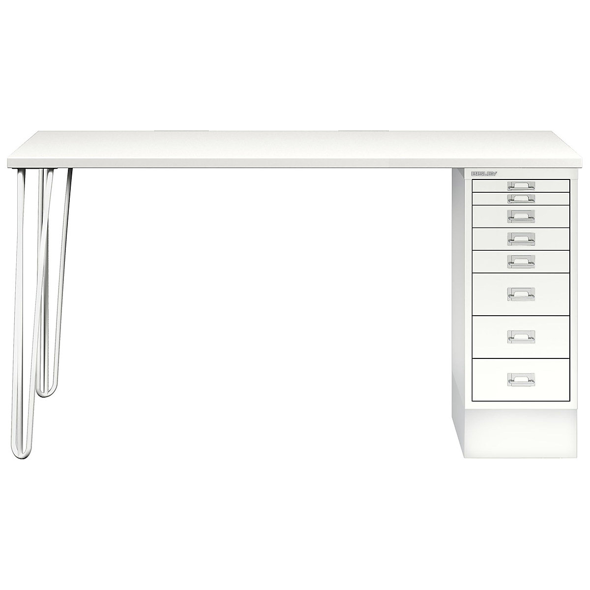 Bisley MultiDesk With Multidrawer, Bisley MultiDesk With Multidrawer, Bisley MultiDesk With Multidrawer | 1050mm | White - Traffic White-0