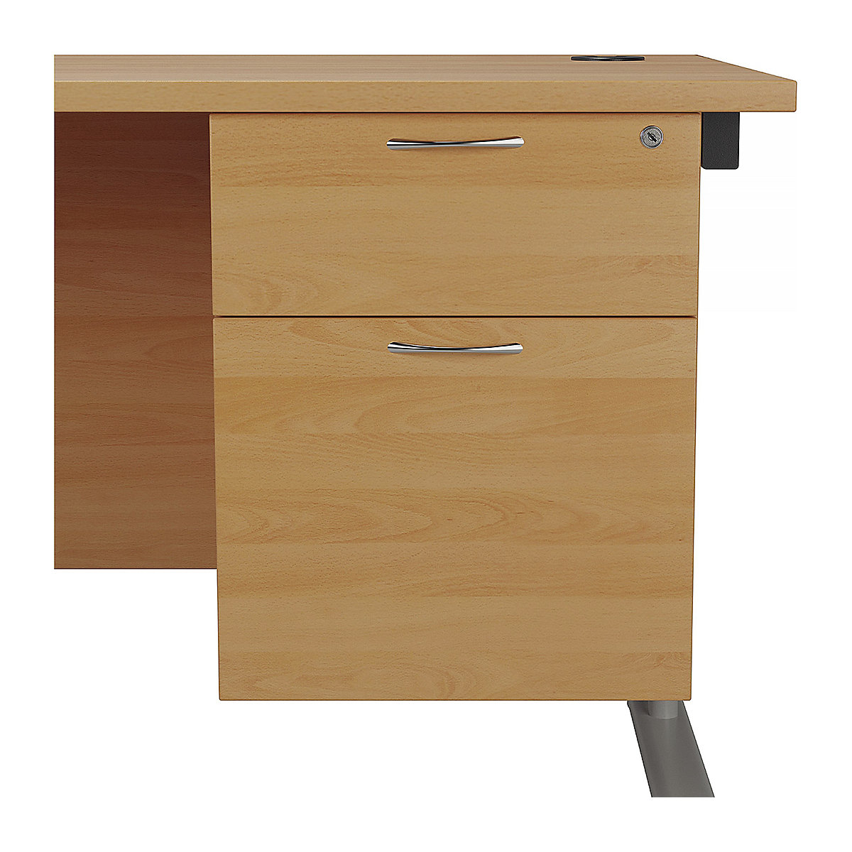 Commerce II Deluxe Rectangular Office Desks With Fixed Pedestal (Product illustration 2)-1