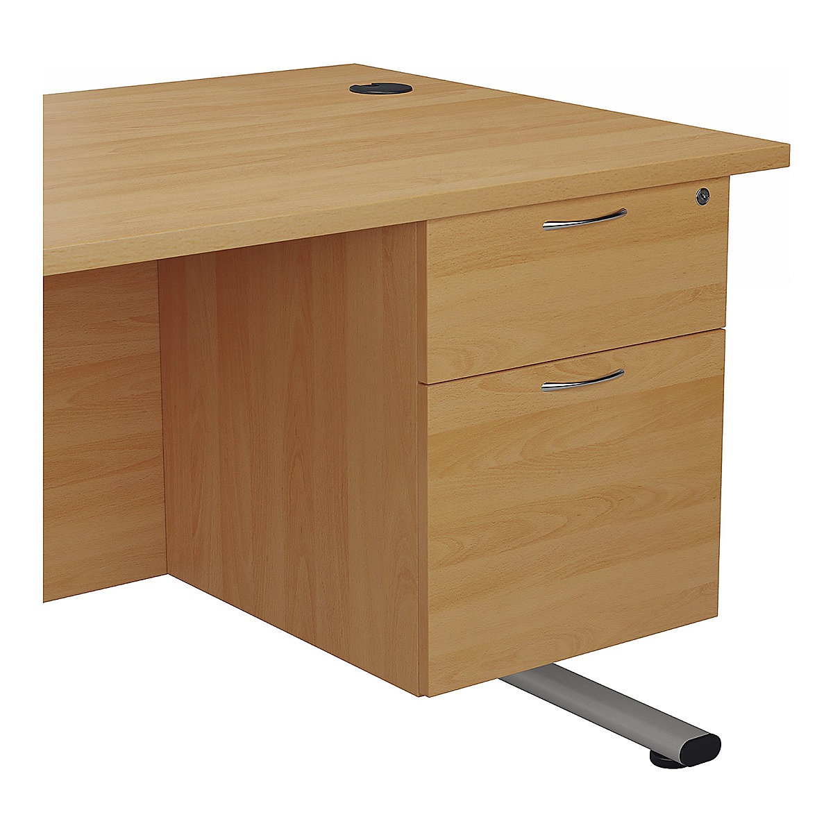 Commerce II Deluxe Rectangular Office Desks With Fixed Pedestal (Product illustration 3)-2
