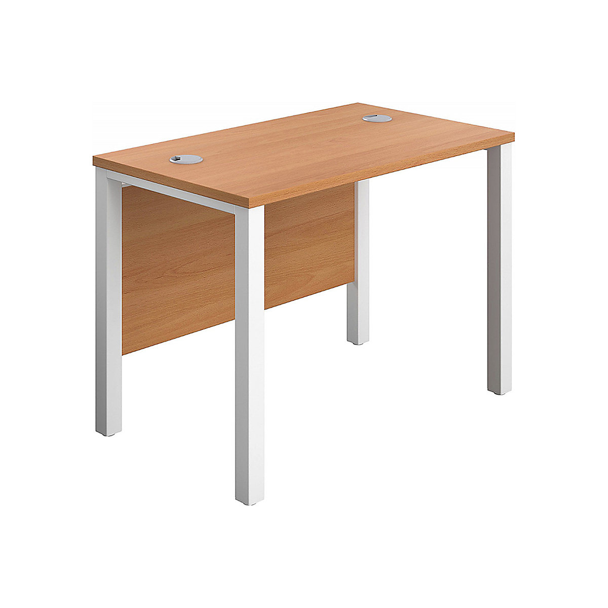 Commerce II Executive Compact Rectangular Office Desks, Commerce II Executive Compact Rectangular Office Desks, Commerce II Executive Compact Rectangular Office Desks 730h x 1200w x 600d mm | Beech | Next Day Delivery | White Legs-0