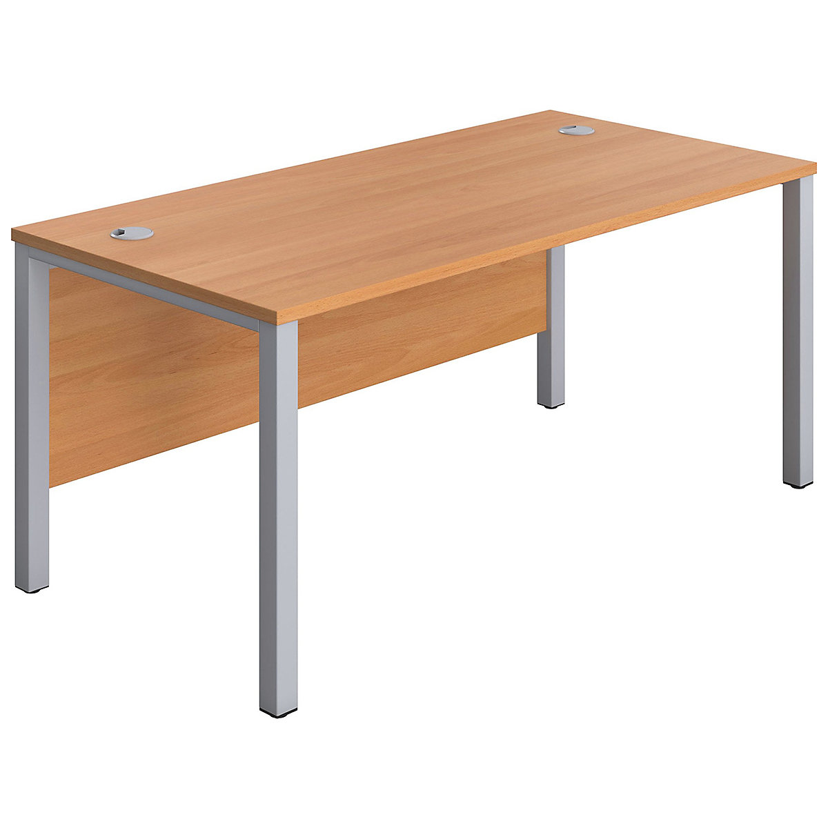 Commerce II Executive Rectangular Office Desks, Commerce II Executive Rectangular Office Desks, Commerce II Executive Rectangular Office Desks 730h x 1200w x 800d mm | Beech | Next Day | Silver Legs-1