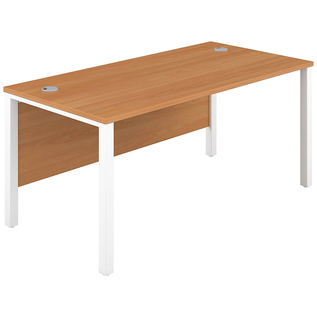 Commerce II Executive Rectangular Office Desks, Commerce II Executive Rectangular Office Desks, Commerce II Executive Rectangular Office Desks 730h x 1200w x 800d mm | Beech | Next Day | White Legs-0