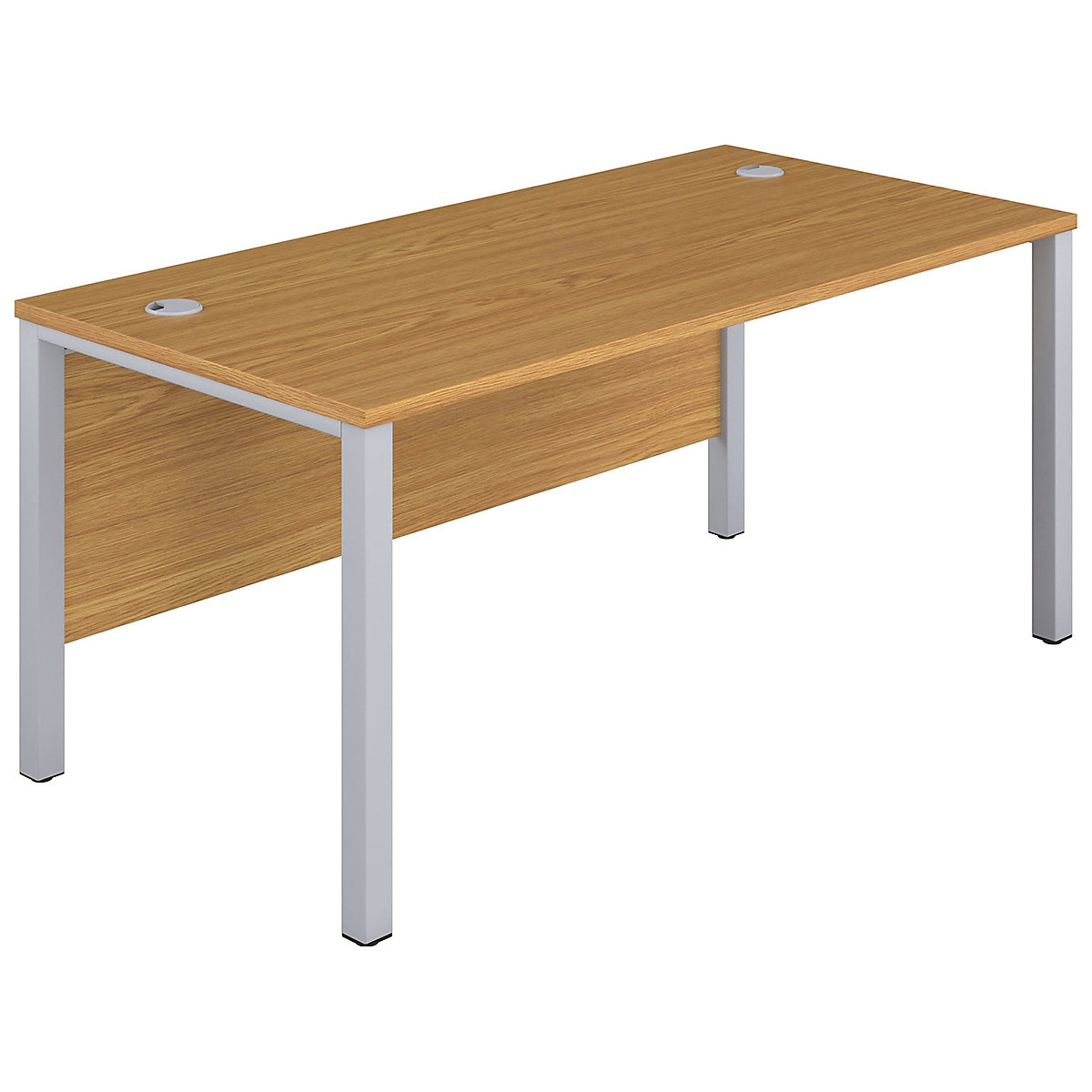 Commerce II Executive Rectangular Office Desks, Commerce II Executive Rectangular Office Desks, Commerce II Executive Rectangular Office Desks 730h x 1200w x 800d mm | Oak | Next Day | Silver Legs-0