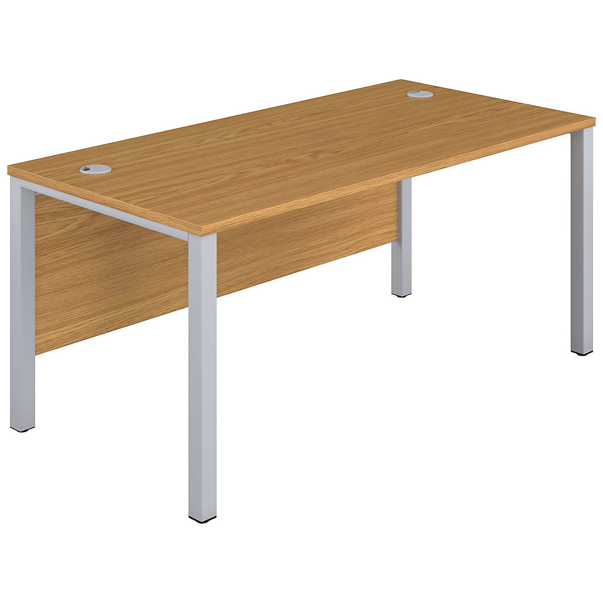 Commerce II Executive Rectangular Office Desks, Commerce II Executive Rectangular Office Desks, Commerce II Executive Rectangular Office Desks 730h x 1400w x 800d mm | Oak | Next Day | Silver Legs-0