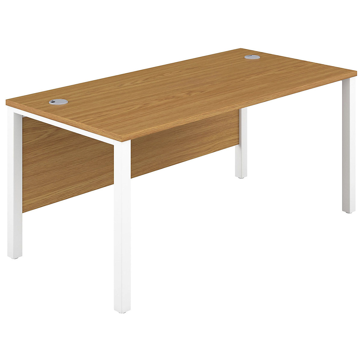 Commerce II Executive Rectangular Office Desks, Commerce II Executive Rectangular Office Desks, Commerce II Executive Rectangular Office Desks 730h x 1400w x 800d mm | Oak | Next Day | White Legs-0