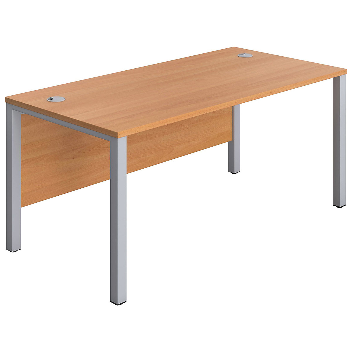 Commerce II Executive Rectangular Office Desks, Commerce II Executive Rectangular Office Desks, Commerce II Executive Rectangular Office Desks 730h x 1600w x 800d mm | Beech | Next Day | Silver Legs-0
