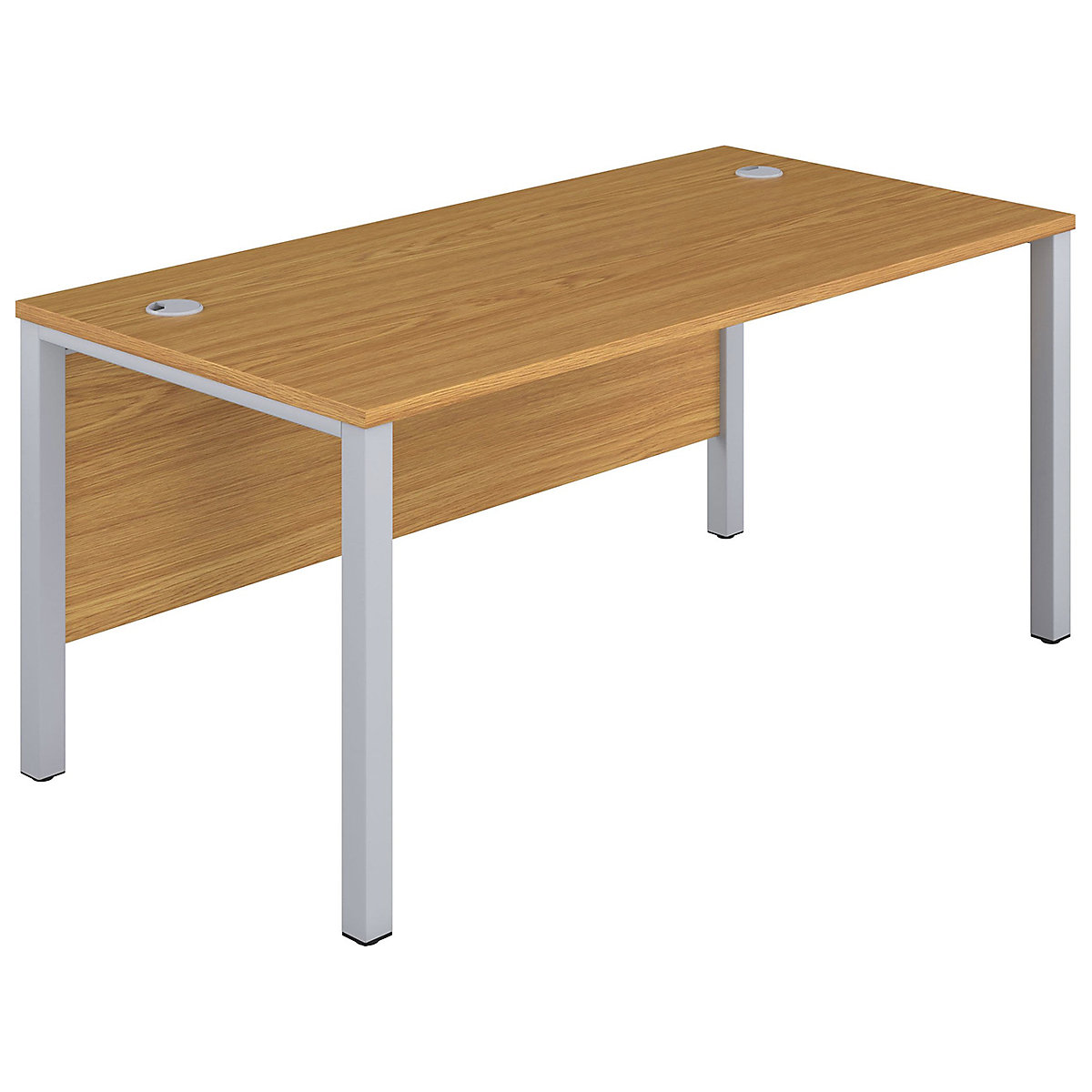 Commerce II Executive Rectangular Office Desks, Commerce II Executive Rectangular Office Desks, Commerce II Executive Rectangular Office Desks 730h x 1800w x 800d mm | Oak | Next Day | Silver Legs-0