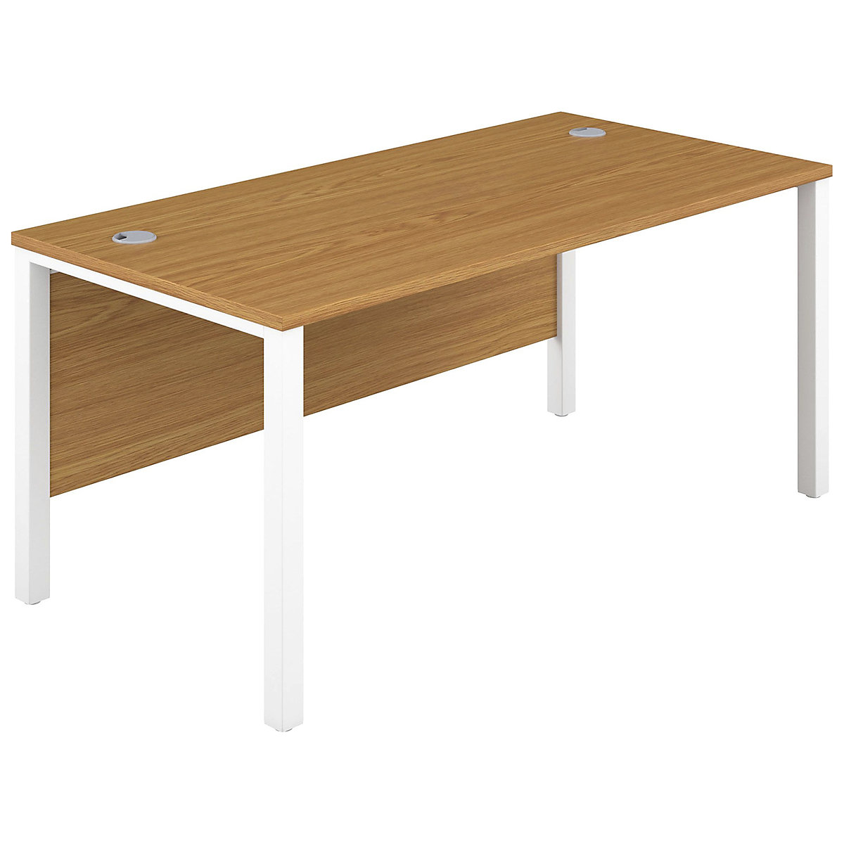 Commerce II Executive Rectangular Office Desks, Commerce II Executive Rectangular Office Desks, Commerce II Executive Rectangular Office Desks 730h x 1800w x 800d mm | Oak | Next Day | White Legs-0