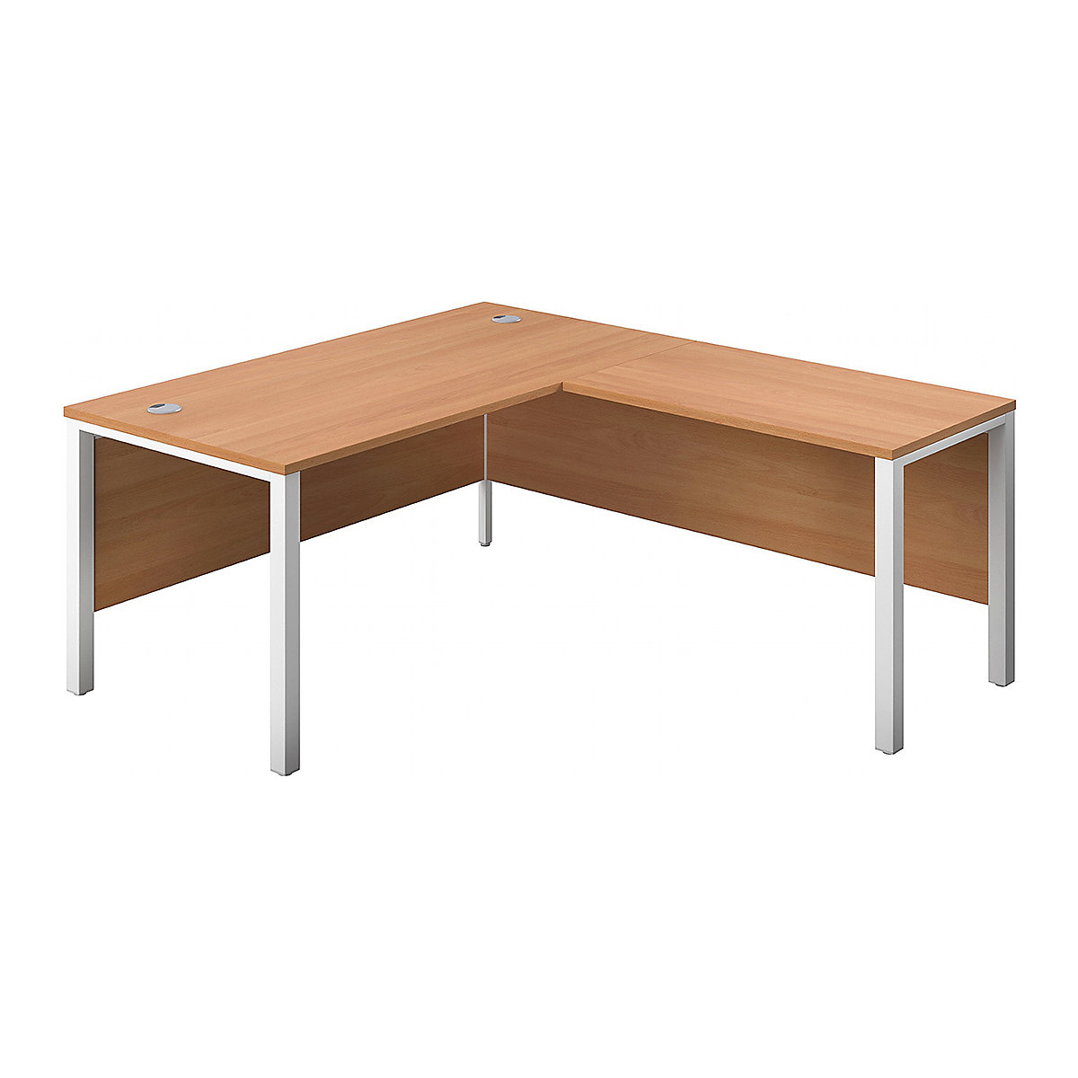 Commerce II Executive Return Workstations, Commerce II Executive Return Workstations, Commerce II Executive Return Workstations 730h x 1600w x 1800d mm | Beech | Next Day | White Legs | Right Hand-0