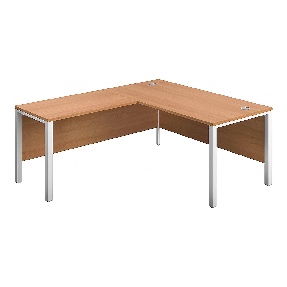Commerce II Executive Return Workstations, Commerce II Executive Return Workstations, Commerce II Executive Return Workstations 730h x 1800w x 1800d mm | Beech | Next Day | White Legs | Left Hand-0