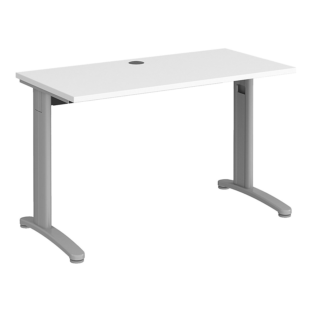 Everyday Compact Rectangular Desks, Everyday Compact Rectangular Desks, Everyday Compact Rectangular Desks 725h x 1200w x 600d mm | White | Standard Delivery | Silver Legs-0
