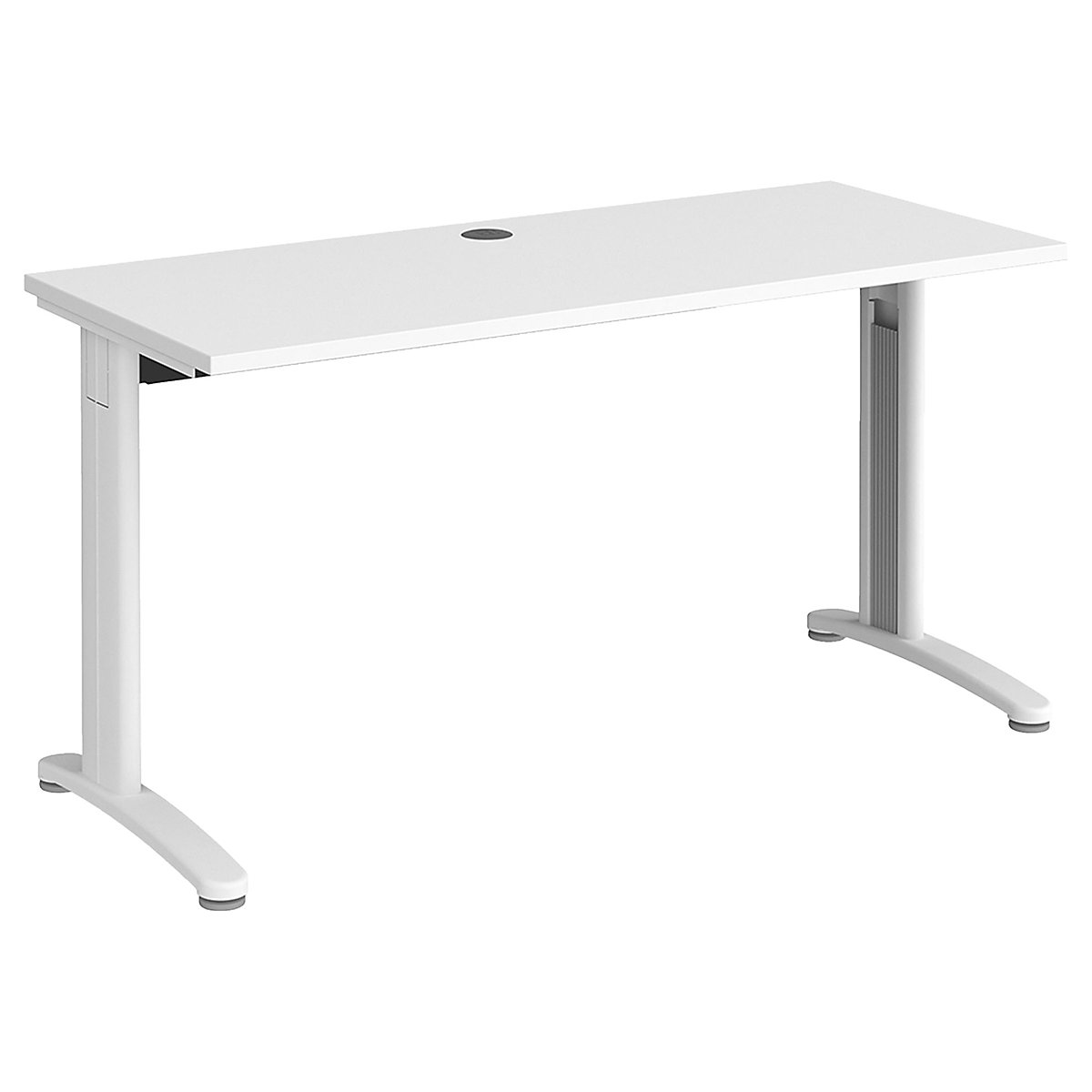 Everyday Compact Rectangular Desks, Everyday Compact Rectangular Desks, Everyday Compact Rectangular Desks 725h x 1400w x 600d mm | White | Standard Delivery | White Legs-0