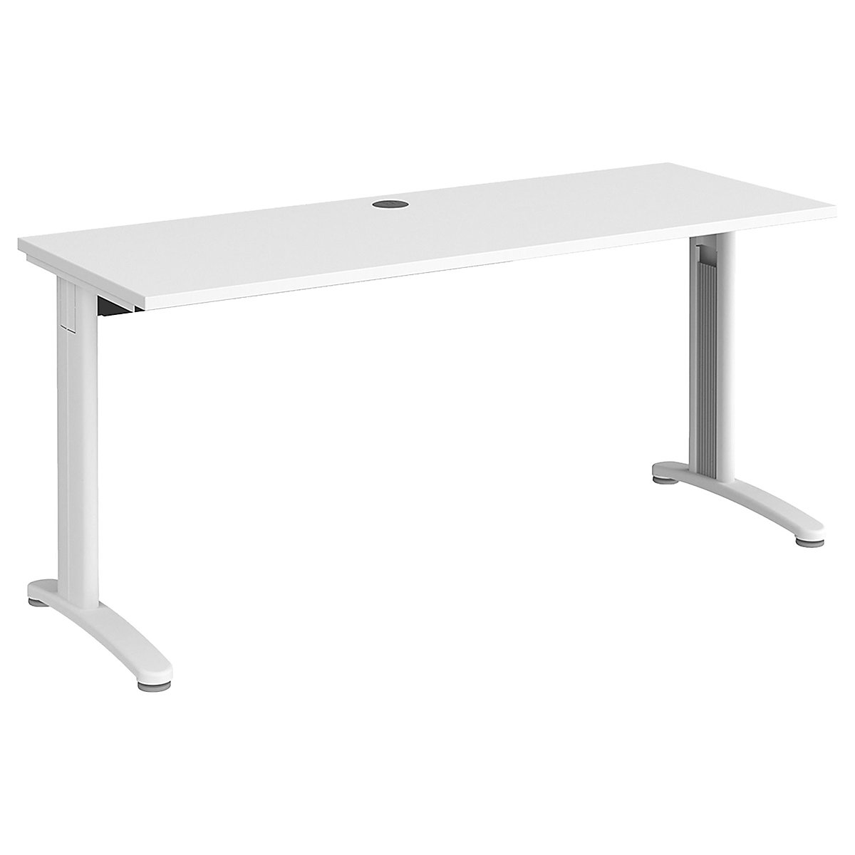 Everyday Compact Rectangular Desks, Everyday Compact Rectangular Desks, Everyday Compact Rectangular Desks 725h x 1600w x 600d mm | White | Standard Delivery | White Legs-0