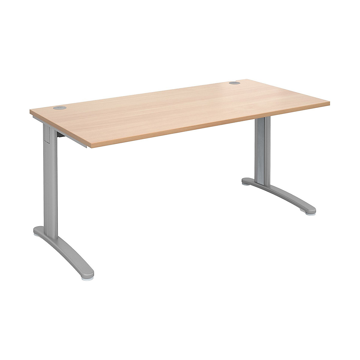 Everyday Rectangular Desks, Everyday Rectangular Desks, Everyday Rectangular Desks 725h x 1600w x 800d mm | Beech | Standard Delivery | Silver Legs-0