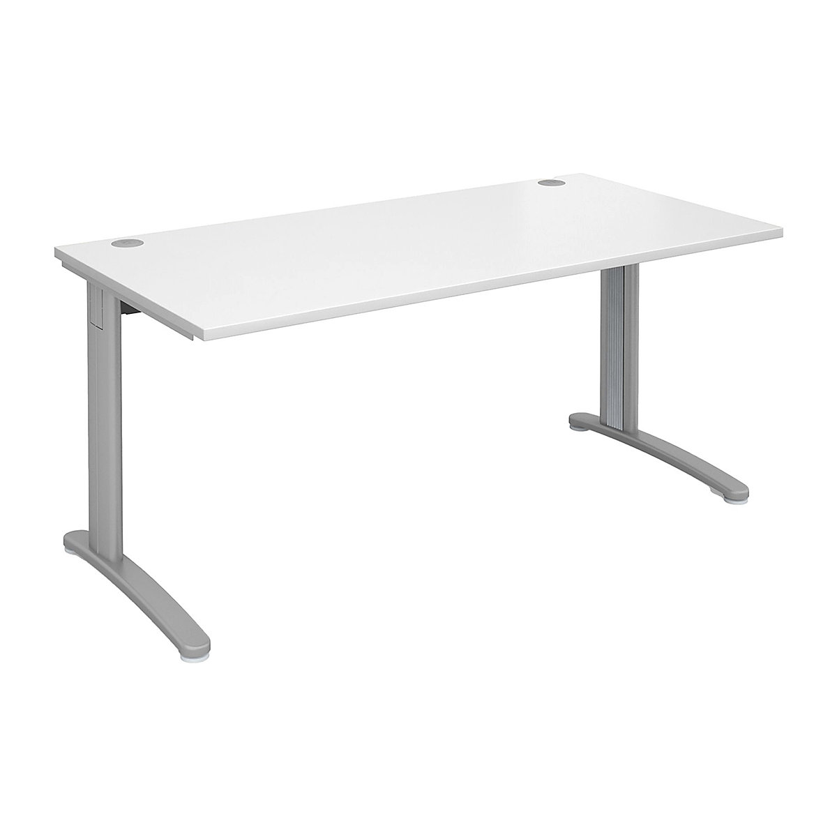 Everyday Rectangular Desks, Everyday Rectangular Desks, Everyday Rectangular Desks 725h x 1600w x 800d mm | White | Standard Delivery | Silver Legs-0