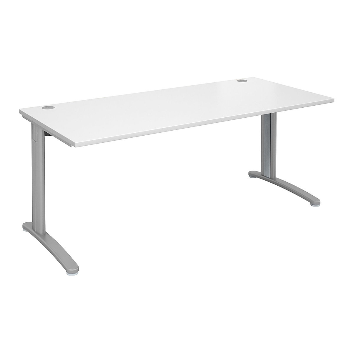 Everyday Rectangular Desks, Everyday Rectangular Desks, Everyday Rectangular Desks 725h x 1800w x 800d mm | White | Standard Delivery | Silver Legs-0