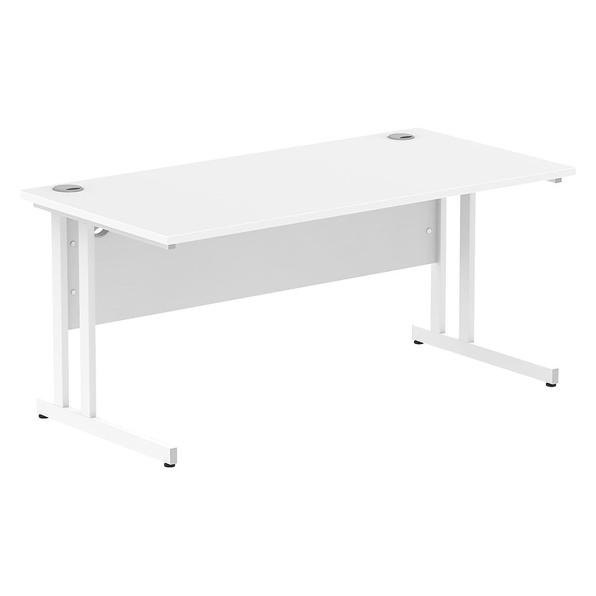 InterAct Rectangular Cantilever Desks, InterAct Rectangular Cantilever Desks, InterAct Rectangular Cantilever Desks 730h x 1200w x 800d mm | White | White Legs-2