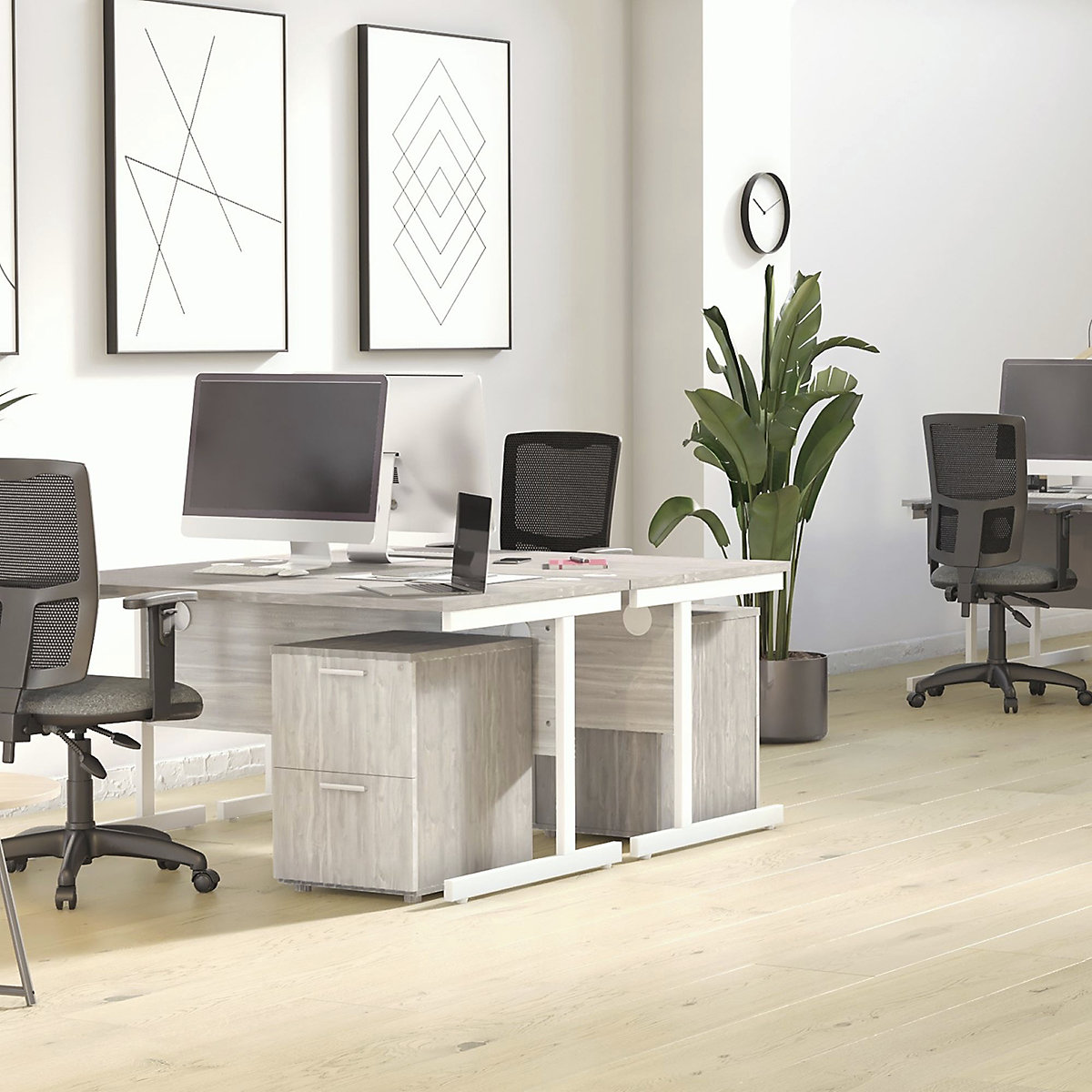 Konnexion K1 Compact Rectangular Cantilever Office Desks
