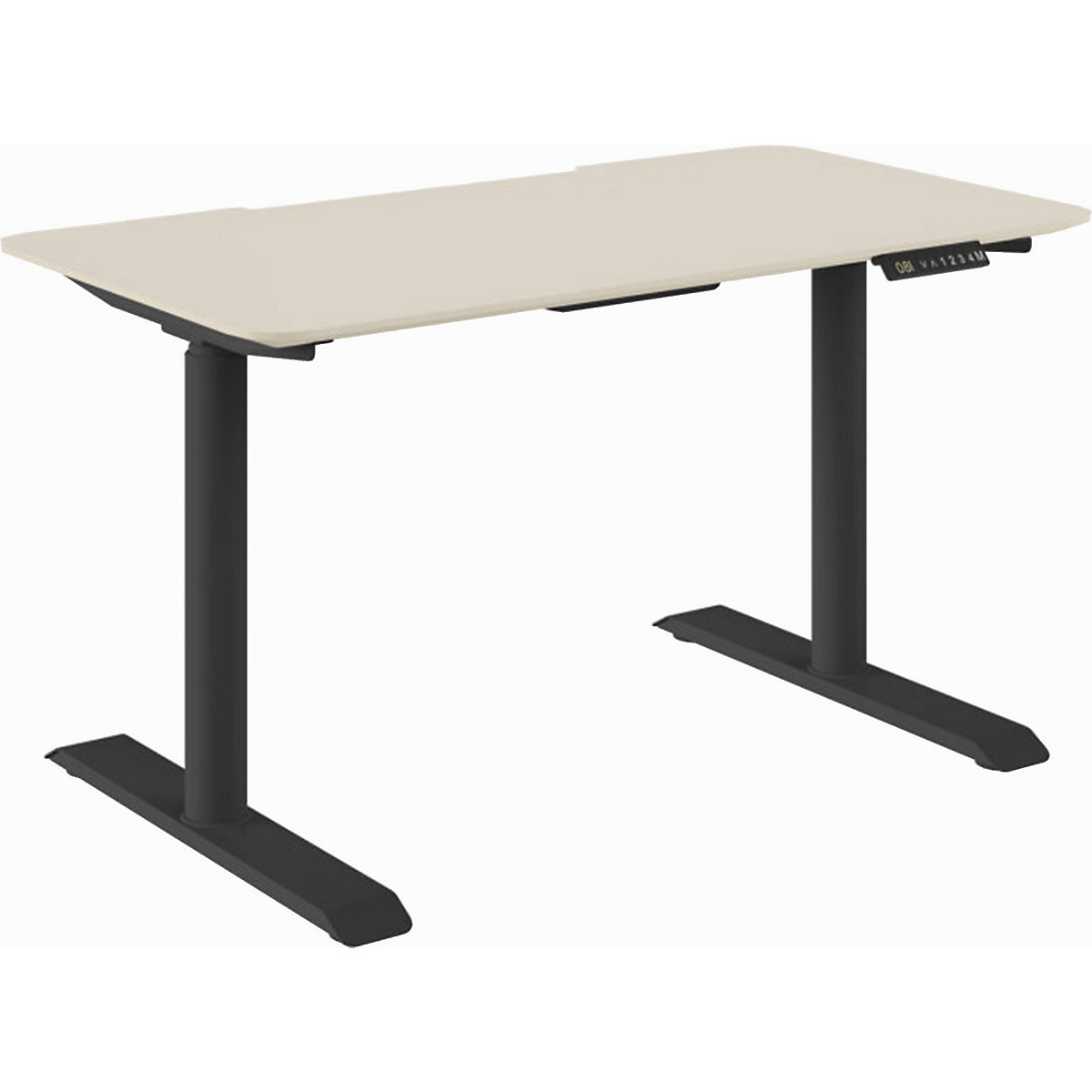 Bisley Perfect Sense Height Adjustable Sit-Stand Office Desk, Bisley Perfect Sense Height Adjustable Sit-Stand Office Desk, Bisley Perfect Sense Height Adjustable Sit-Stand Office Desk | 1200mm | Black | Cashmere Grey-0