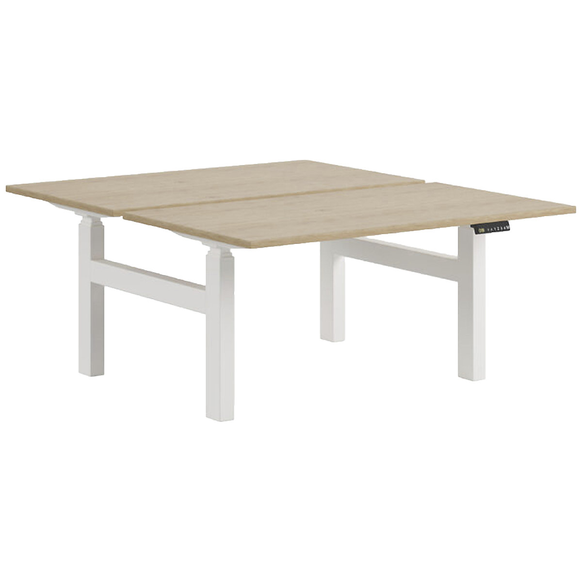 Bisley Square Frame Height Adjustable Sit-Stand Duo Office Desk, Bisley Square Frame Height Adjustable Sit-Stand Duo Office Desk, Bisley Square Frame Height Adjustable Sit-Stand Duo Office Desk | 1400mm | Natural Kendal Oak-0