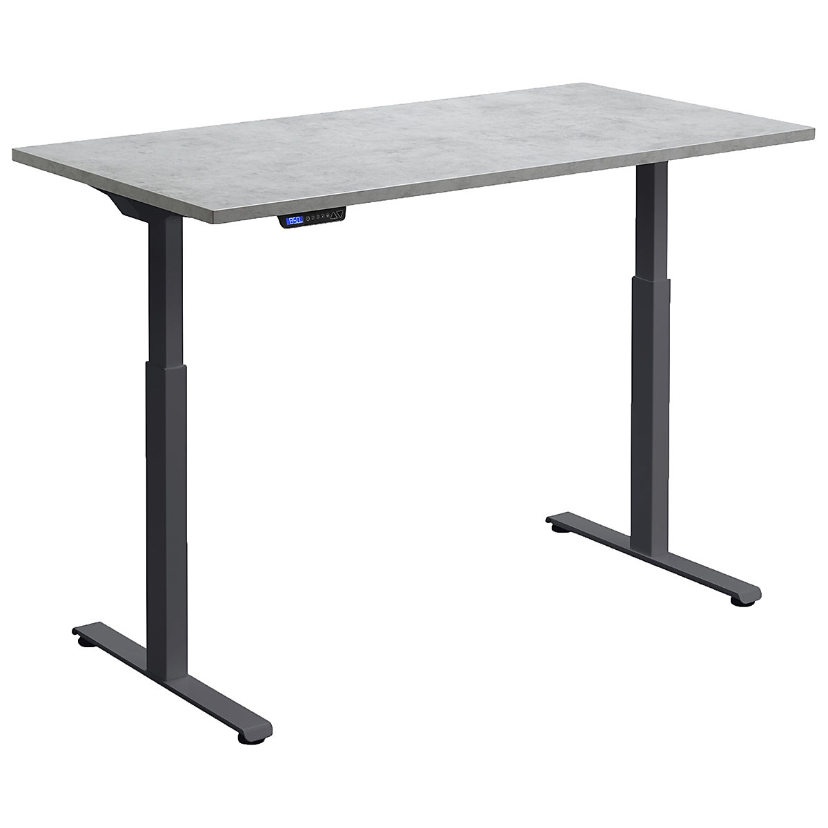 Hush Dual Motor Height Adjustable Sit-Stand Office Desk, Hush Dual Motor Height Adjustable Sit-Stand Office Desk, Hush Dual Motor Height Adjustable Sit-Stand Office Desk | 1000W x 600D | Anthracite | Concrete-0