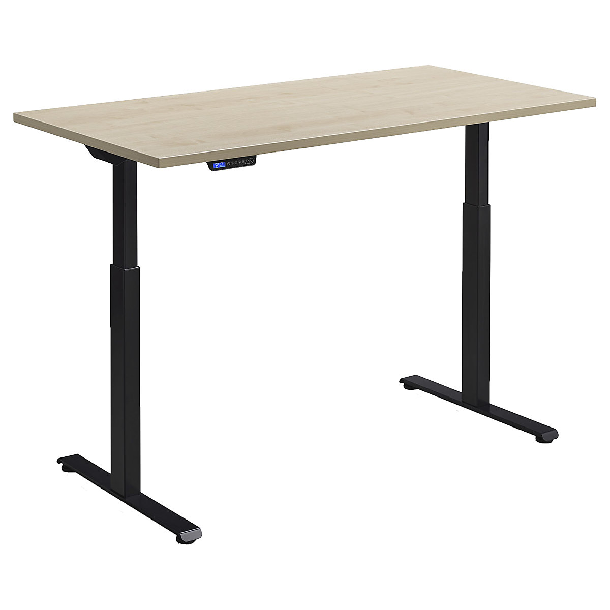 Hush Dual Motor Height Adjustable Sit-Stand Office Desk, Hush Dual Motor Height Adjustable Sit-Stand Office Desk, Hush Dual Motor Height Adjustable Sit-Stand Office Desk | 1400W x 700D | Black | Maple-0