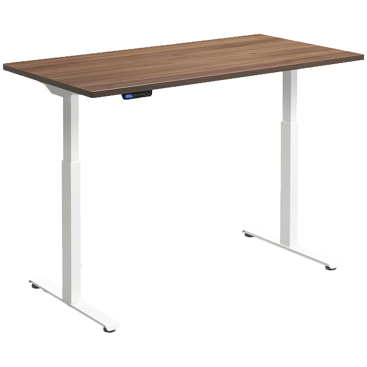 Hush Dual Motor Height Adjustable Sit-Stand Office Desk, Hush Dual Motor Height Adjustable Sit-Stand Office Desk, Hush Dual Motor Height Adjustable Sit-Stand Office Desk | 1400W x 800D | White | Natural Dijon Walnut-0