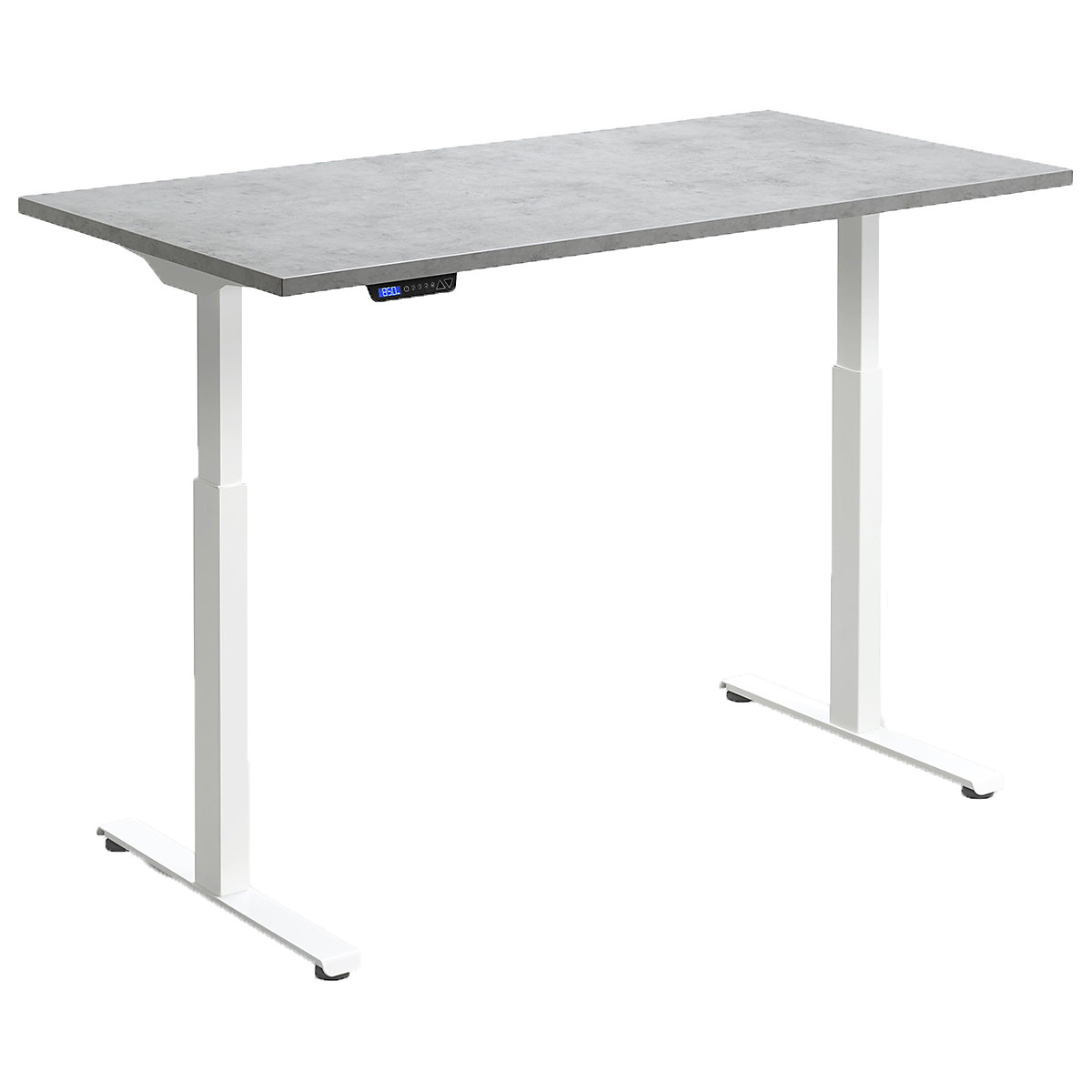Hush Dual Motor Height Adjustable Sit-Stand Office Desk, Hush Dual Motor Height Adjustable Sit-Stand Office Desk, Hush Dual Motor Height Adjustable Sit-Stand Office Desk | 1000W x 600D | White | Concrete-0